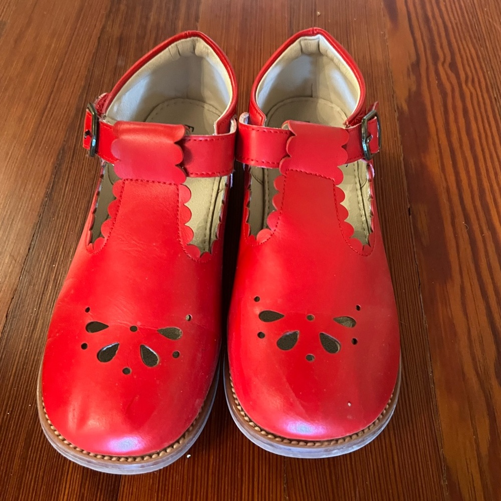 Classic Red Kids Shoes Fleix and Flora size 1 1/2 fits like a 2